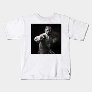 Trump as Shaolin monk - Tshirt Design Kids T-Shirt